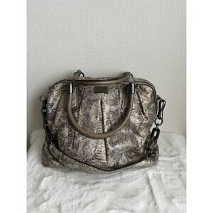 COACH Python Purse Bag Shoulder Snake Animal Handle Strap Leather